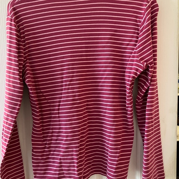 Ann Taylor Berry Striped Long Sleeve Top - Picture 3 of 4